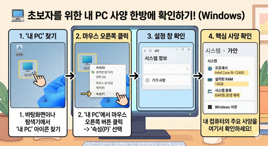 내 PC 속성 확인 방법